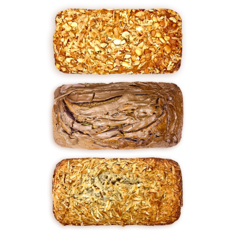 VecurSlice Nutty Combo: The Ultimate Crunch & Creaminess Collection - Three Nut-Infused Loaves for Texture Lovers