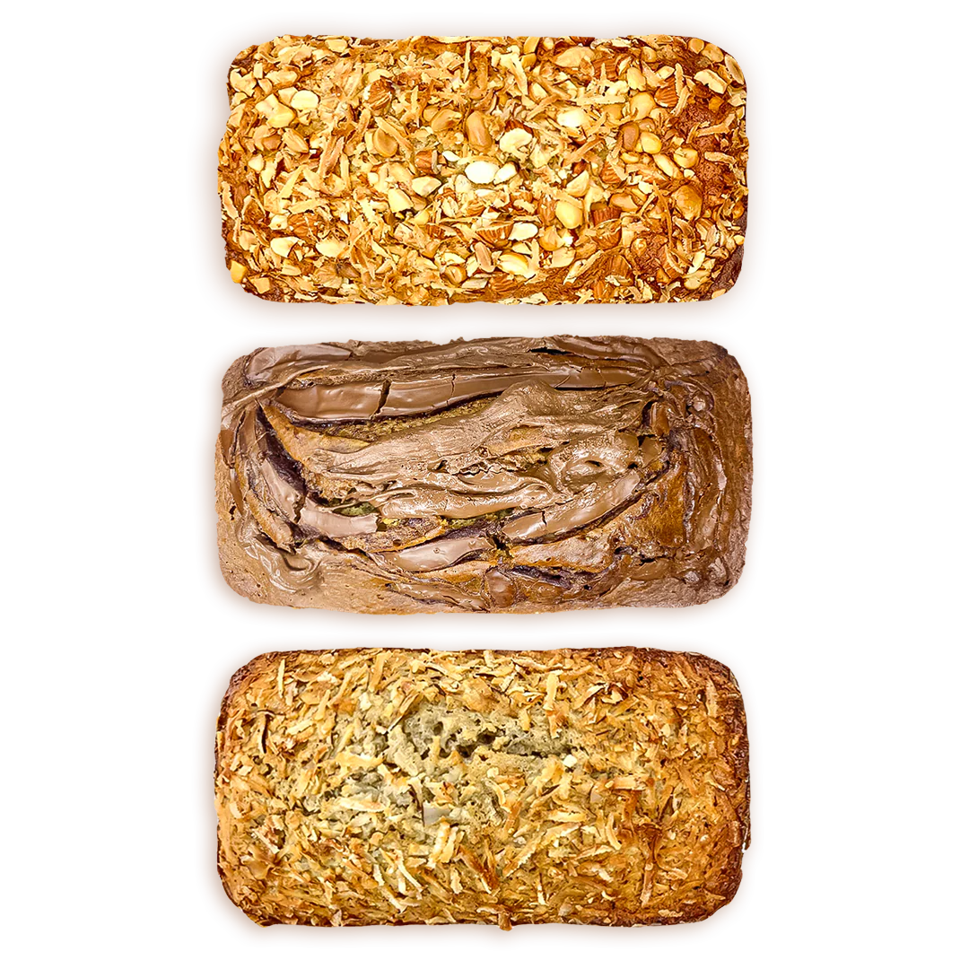 VecurSlice Nutty Combo: The Ultimate Crunch & Creaminess Collection - Three Nut-Infused Loaves for Texture Lovers